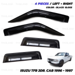 กันสาดฝย คิ้วกันสาด 4 ชิ้น สีดำ สำหรับ Isuzu TF TFR Pick Up (Cab Model Only) ปี 1989-1997